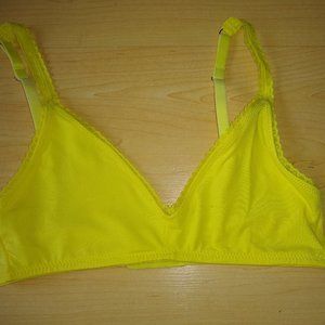 Yellow Picot-Trim Bralette